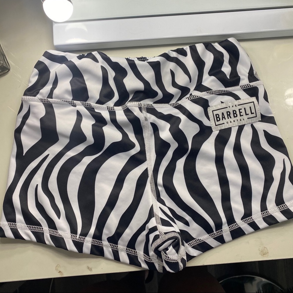 Barbell Cartel zebra shorts